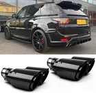 2.5" Inlet Dual 4" Out Real Carbon Fiber Exhaust Tip For Land Range Rover Sport