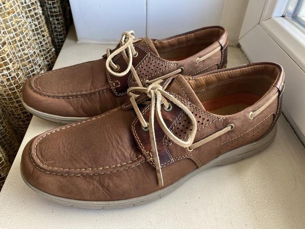 Men Clarks Loafers Brown Nubuck 44