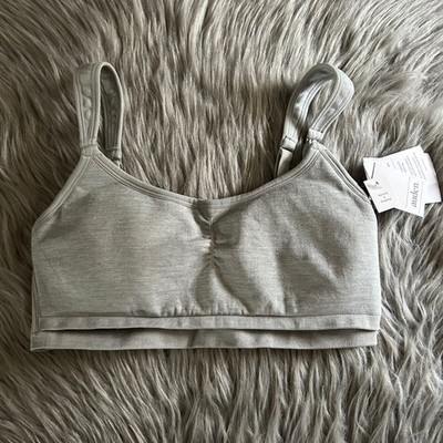 Auden Nursing & Pumping Bra Womens Size Small Gray Wireless Hands Free Smooth