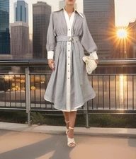 BNWT Zimmermann HYPNOTIC TUCK MIDI DRESS