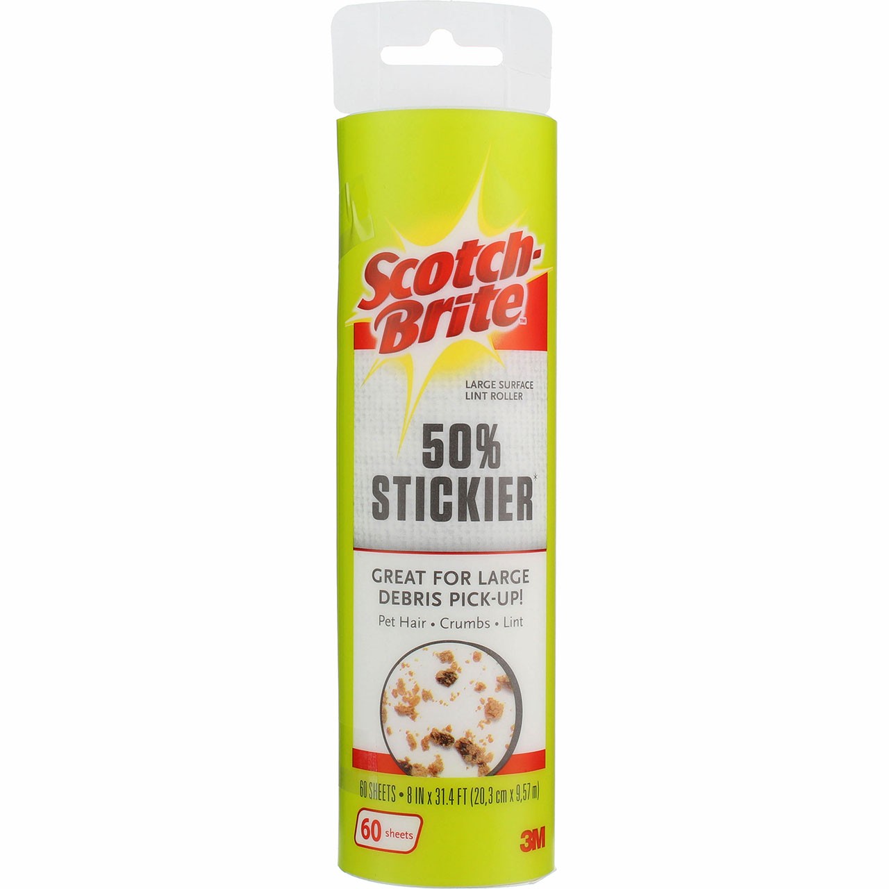 2 Pack Scotch-Brite 50% Stickier Large Surface Lint Roller Refill, 60 Ct