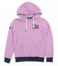 Womens UK 8 Regular Superdry Purple Pullover Hoodie