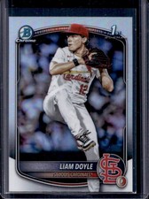 2025 Bowman Draft Liam Doyle Chrome Refractor 1st Prospect #BDC-12 Cardinals