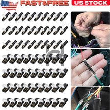 80x New Plug-In Quick Wire Connectors Reusable Clamp Terminal Blocks For Cables