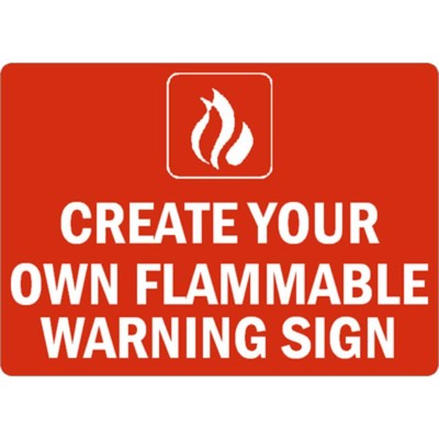 Flammable Warning Custom Aluminum Weatherproof Sign b01666