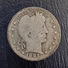 1893 P BARBER QUARTER DOLLAR - US COLLECTIBLE COIN 90% SILVER