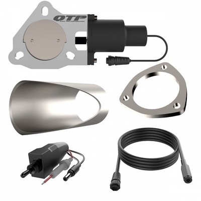 QTP 3'' 76 mm elektrische Auspuffklappe DIY Cutout Klappensteuerung auspuff
