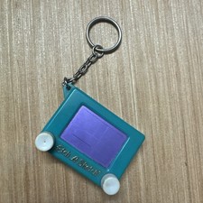 Vintage Teal Etch a Sketch Magic Screen Toy Keychain 90s Y2K Novelty Toy