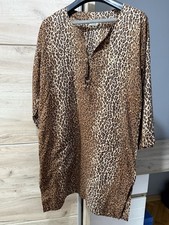 D&G Dolce & Gabbana Leopard Print Beachwear Dress Kaftan Coverup Mini Leo Love
