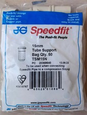 JG Speedfit 15mm Tube Support (Pipe insert) TSM15N