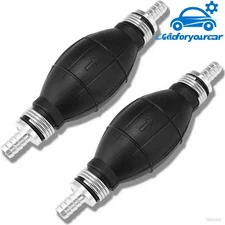 2pcs Hand Primer Bulb Outboard Car Marine Boat Gas Fuel Line Pump All Fuels 1/4"