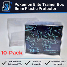 Pok&eacute;mon ETB Protector Case 10-Pack | Clear Plastic Elite Trainer Box Cover 0.6mm
