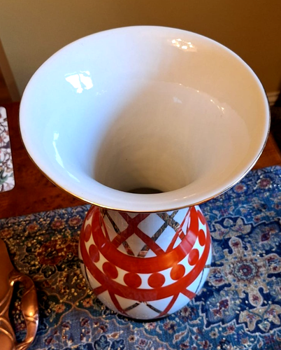 Mid Century große Vase italienischer Karnevalsstil von Frederico de Luca, Paris signiert - Bild 6 von 7