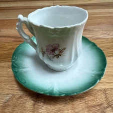 Tea cup and Saucer Flower Design Porcelain 3 inches Cup & 4 inches Saucer Plate