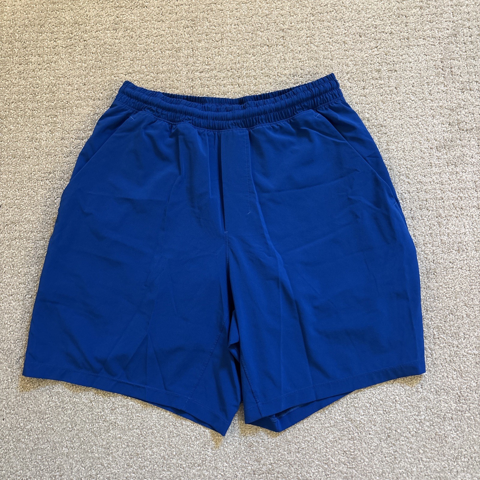 Lululemon Pace Breaker Short Mens Medium Lined Blue Gray Active 7” Inseam