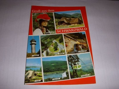CP POSTCARD GERMANY BLACK FOREST GENERAL VIEWS - WRITTEN 1993