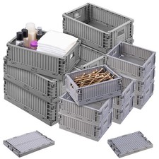 16er-Set Kunststoff-Aufbewahrungskisten, stapelbar, zwei Größen