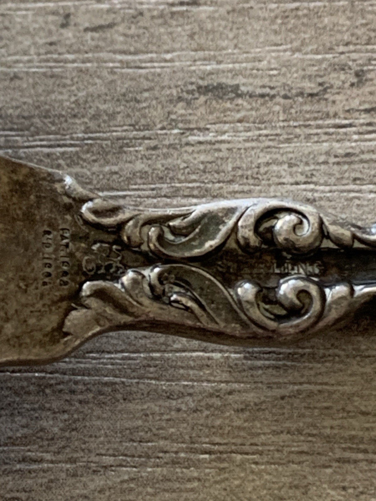 Whiting Lily Sterling Olive Spoon 8.5” Heavy Piece