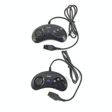 Manette SEGA MEGA DRIVE Fighting Pad 6B SJ-6000 Lot de 2 Testée Fonctionne 6639 UT