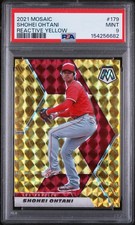 2021 PANINI MOSAIC REACTIVE YELLOW #179 SHOHEI OHTANI PSA 9