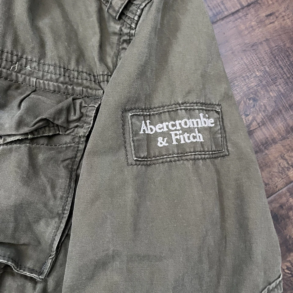 Chaqueta Abrigo Parka De Colección Abercrombie & Fitch M65 Verde Militar Ejército Campo Tipo 2 Foto 4 de 4
