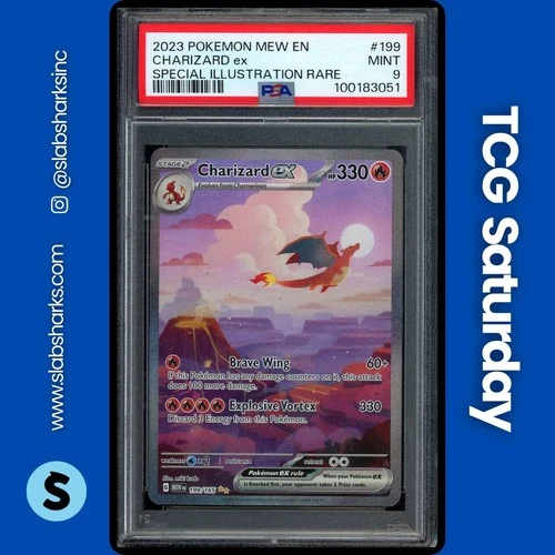 2023 POKEMON SV 151 #199/165 CHARIZARD EX SPECIAL ILLUSTRATION RARE PSA 9