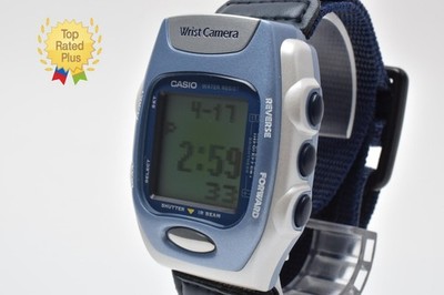 CASIO Wrist Camera WQV-2 Tested Working Blue Digital Quartz Men' Watch JDM JAPAN