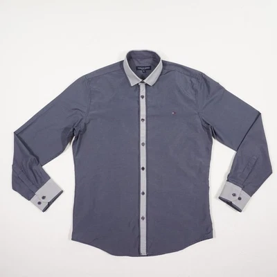Tommy Hilfiger Herren Hemd Gr. M Mehrfarbig Baumwolle Slim Fit Kentkragen Langar - Bild 1 von 4