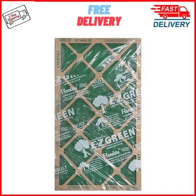 (4 Pack) Flanders Precisionaire Nested Glass Air Filter - 14" x 24" x 1", Green