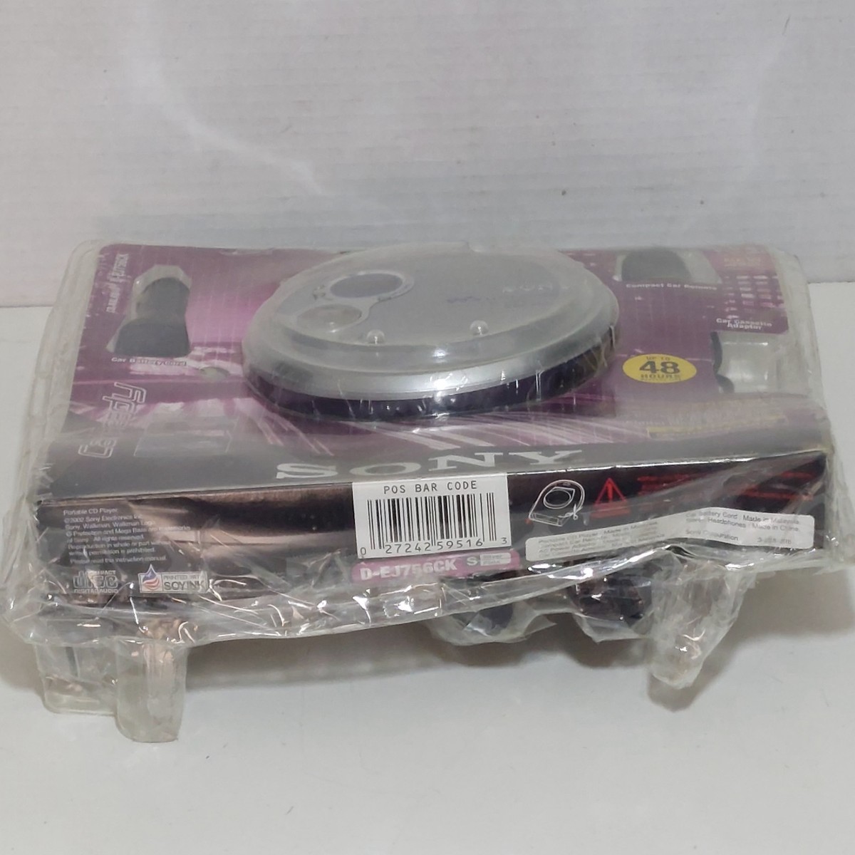 Sony CD Walkman Portable Compact Disk Player Silver (D-EJ756CK/SM