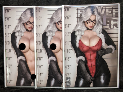 Power Hour 3 Patreon Exclusive Black Cat by Shikarii 3 book Paper set (sold out)