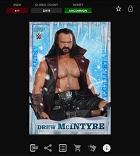 VIDEOGAME Topps WWE Slam 25 - MAIN EVENT ARCTIC ALL-STARS Base - DREW MCINTYRE