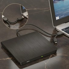 External Blu Ray DVD Drive Burner, USB 3.0 and Type-C Optical Slim Bluray CD