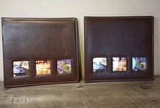 Memory Stor 2 Pack Deluxe Bonded Leather Photo Album Scrapbooks 12x12 Expandable