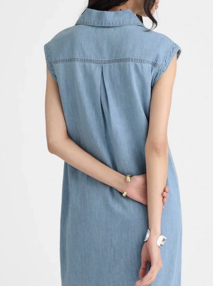 Madewell 全新带标签牛仔束腰连衣裙 Kelleyville Wash 尺寸 S — 第 3/4 张图片