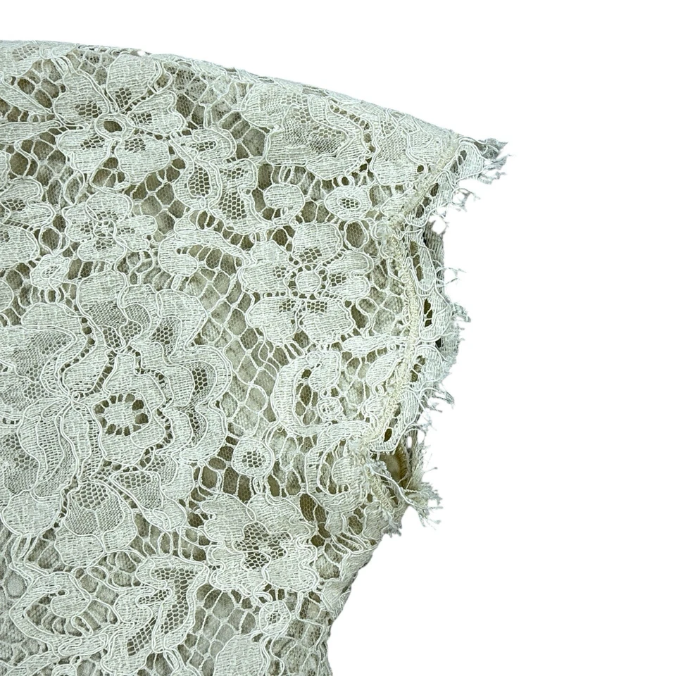 Vestido Dolce & Gabbana Niños Niñas Talla 4 Crudo Crema Encaje Vacaciones Ocasión Especial Foto 4 de 4