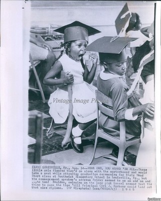 1965 Head Start Class Graduation Southwick Elementary Ky Wirephoto 8x10