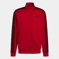  H46104 MENS ADIDAS ESSENTIALS WARM-UP 3-STRIPES TRACK JACKET