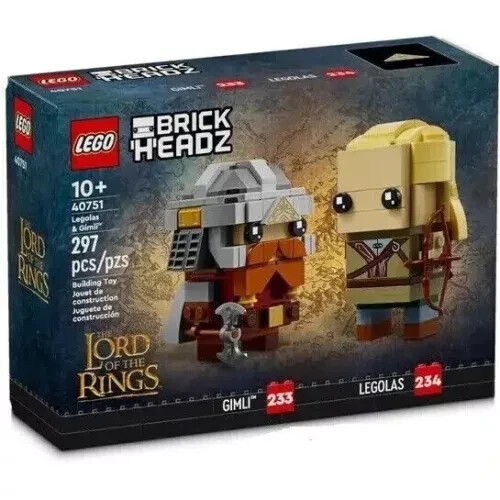 LEGO Legolas & Gimli 40751 ☆ BrickHeadz ☆ ⚡ NUEVO Sellado ⚡