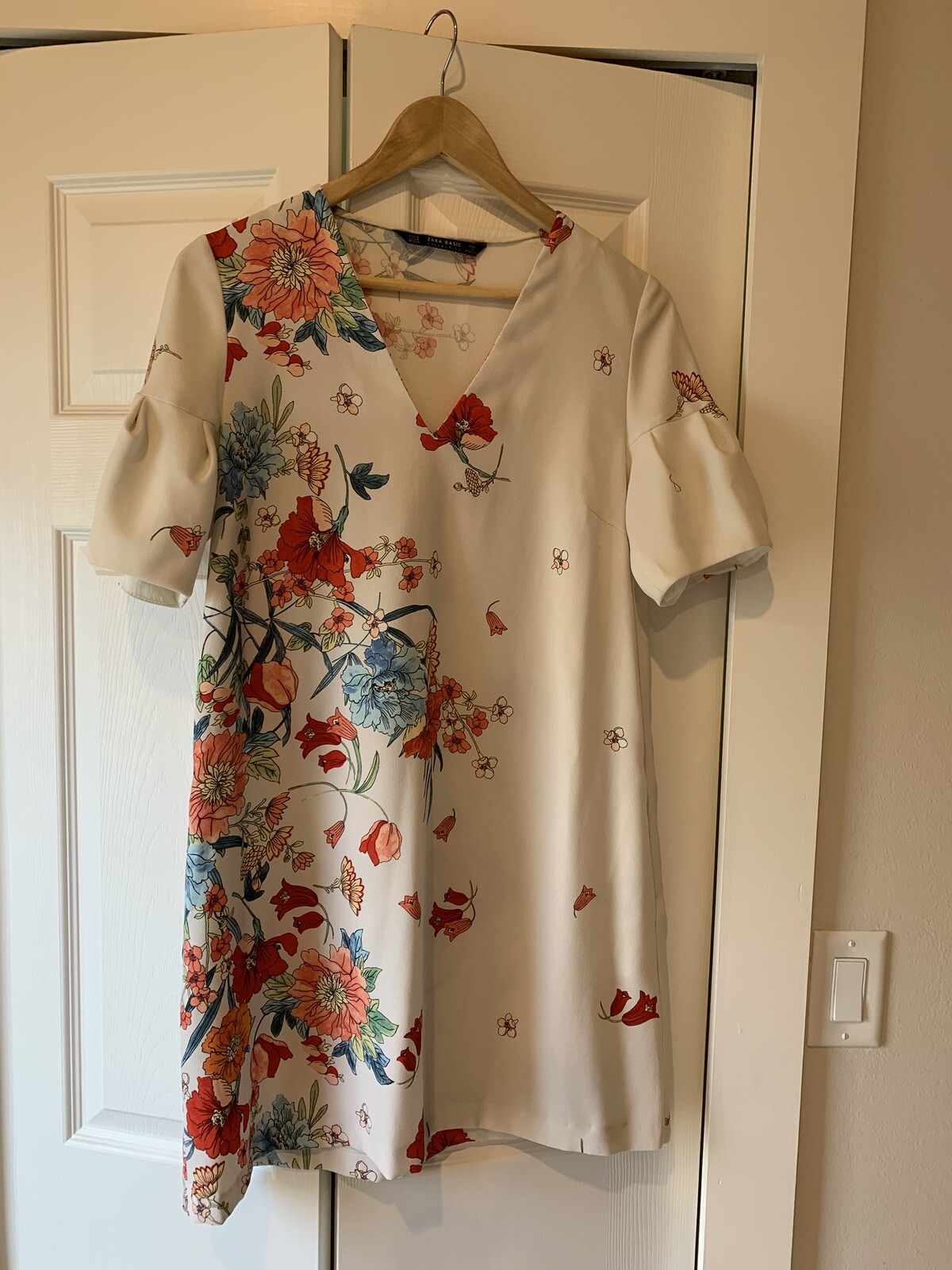 zara floral midi dress