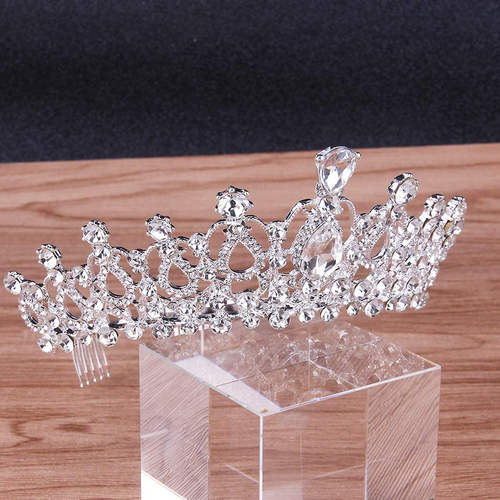 Diadem und Krone für Frauen Silber Strass Geburtstag Stirnband Prinzessin T - Bild 6 von 12
