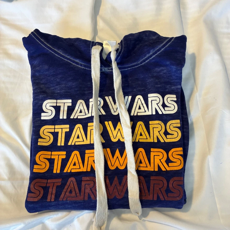 星球大战连帽衫儿童图形套衫运动衫 L/G (11-13) 蓝色 — 第 3/4 张图片