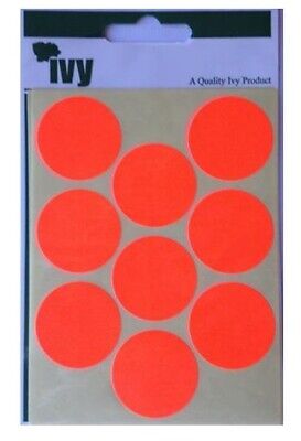 Ivy fluorescent red label stickers collant auto adhésif 19x25mm rectangle
