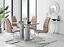 thumbnail 168 - IMPERIA Grey High Gloss Dining Table And 4 Faux Leather and Chrome Dining Chairs