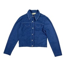 Tall Girls Vintage Women's 1970s Denim Chambray Jacket