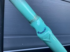 VGC authentic vintage original Bianchi rare celeste panto fork - nice condition