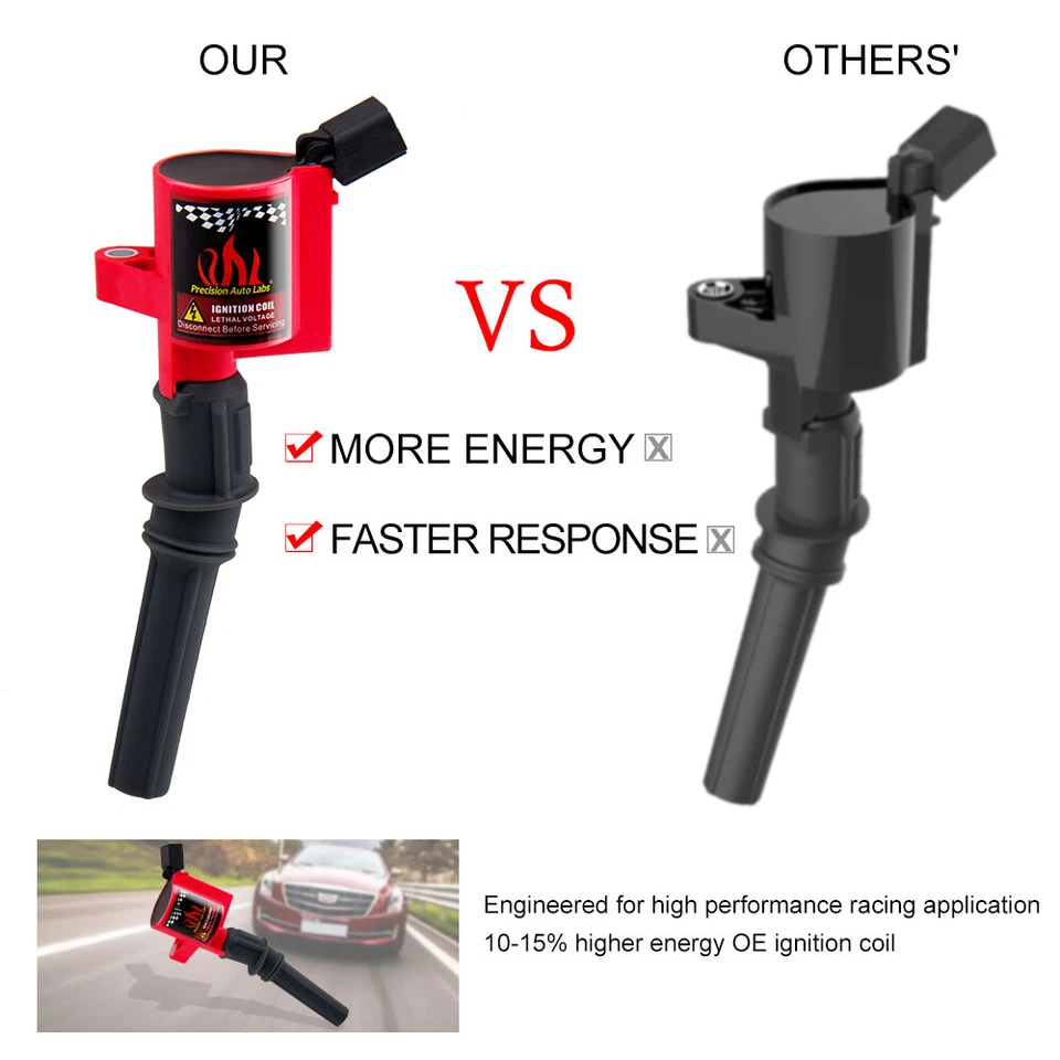 8 件装点火线圈适用于福特 F 150 Expedition Mercury 4.6/5.4L V8 V10 1998-2011 — 第 2/4 张图片