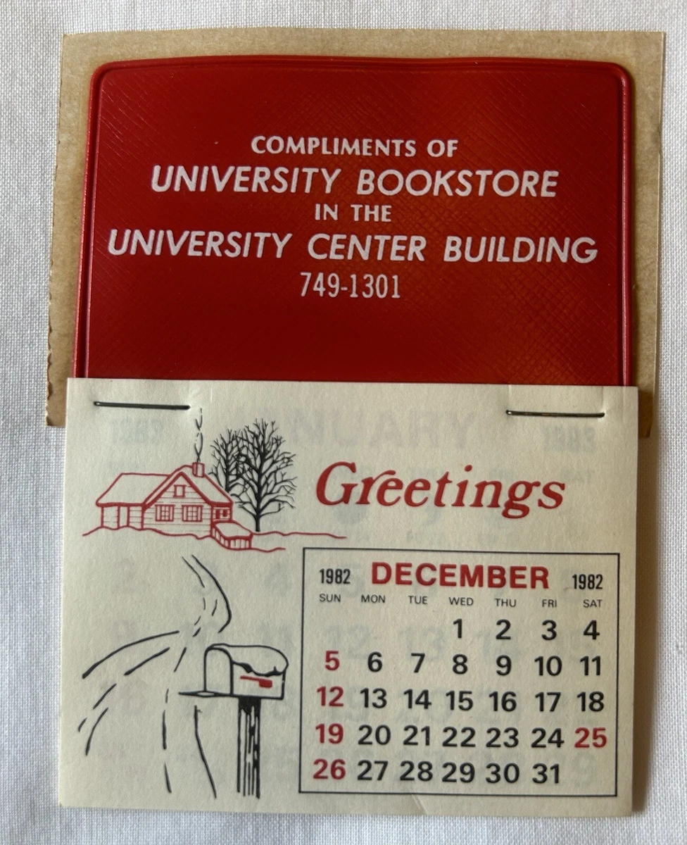 University Of Houston 1982 Book Store Advertising Calendar | eBay
