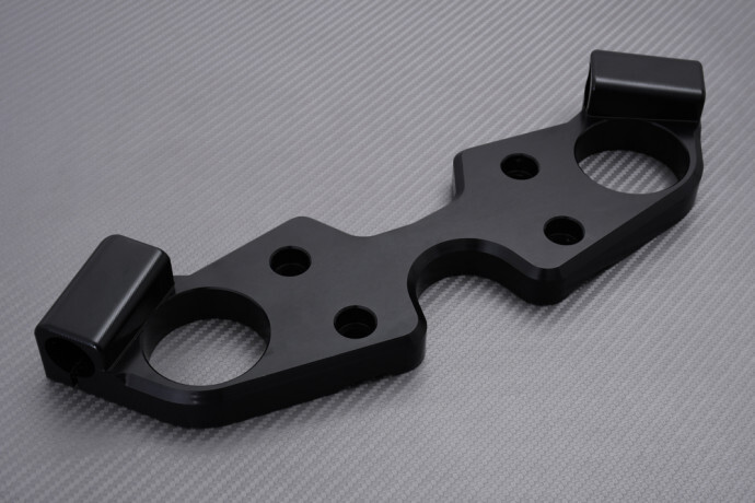 Pièces en T supérieures aluminium noir Suzuki Hayabusa pour éliminer le jeu