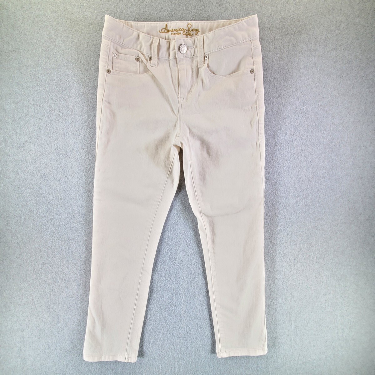 American Rag Cie Est 1984 Juniors White Stretch Skinny Ankle